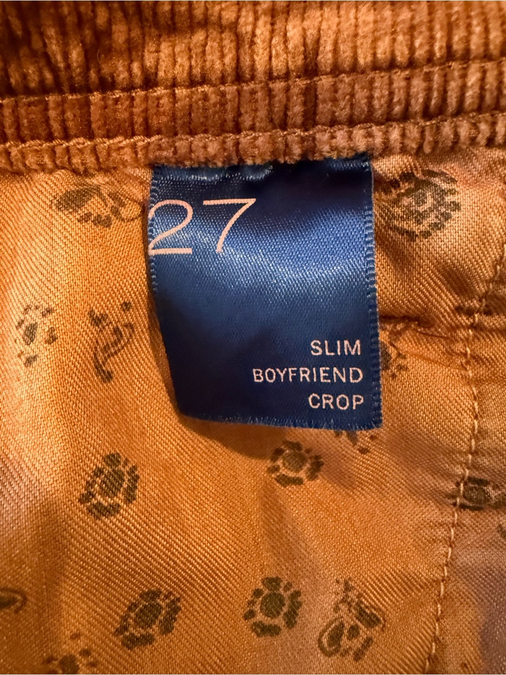 Pilcro Slim Boyfriend Crop Corduroy Pants - Picture 4 of 5